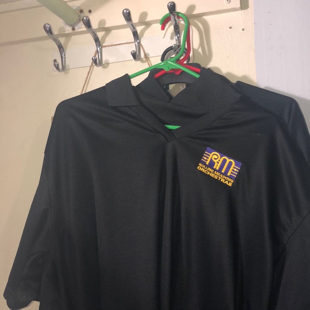 Black formal polo